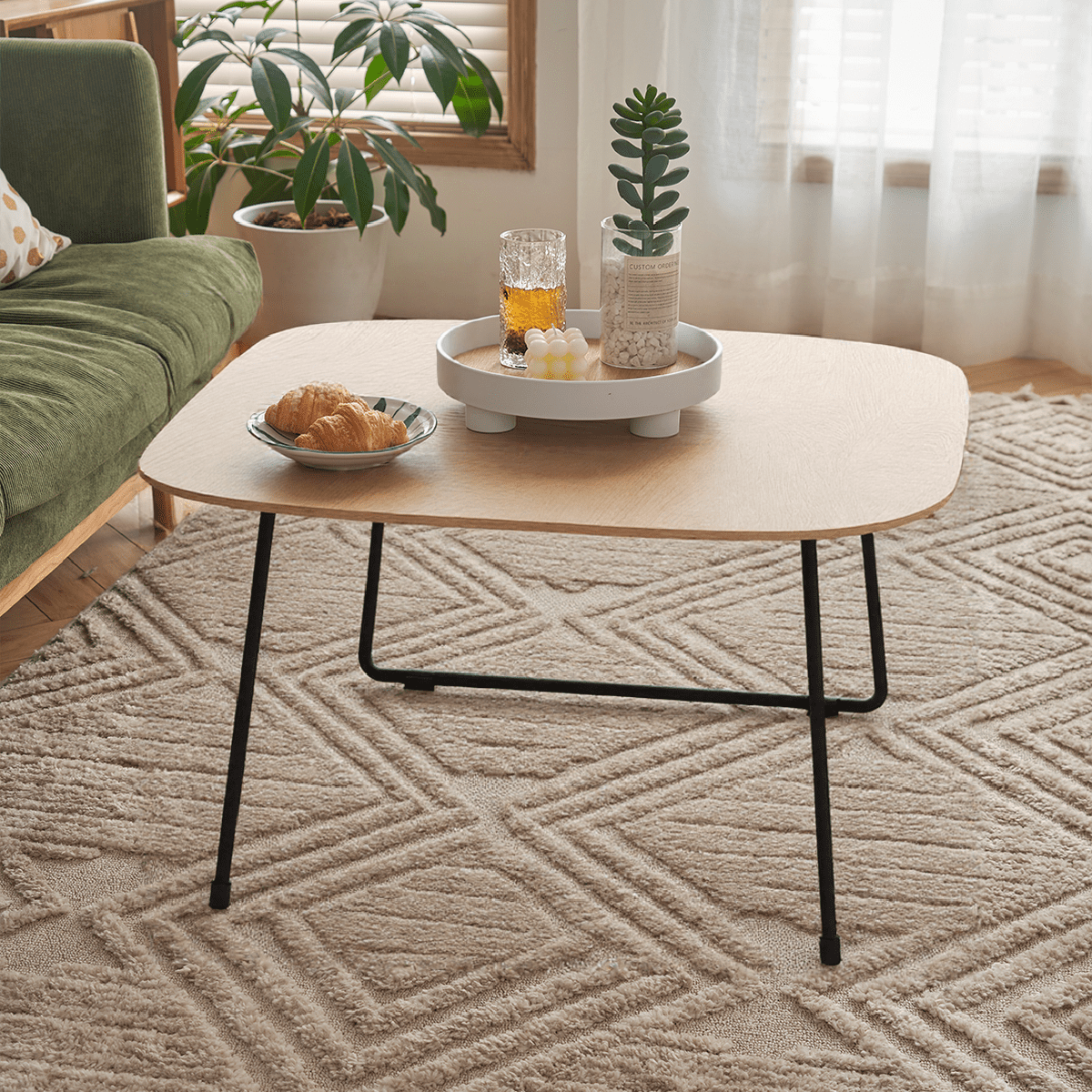 Leumius Coffee Table for Living Room,Modern Small Coffee Table for Living Room & Bedroom