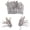 Grey, variant on Feather Cape & Wrist Cuffs Set, Pink Formal Accessory, 29x64cm