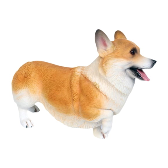 Figura de perro Corgi, juguete decorativo, mini juguetes educativos, esculturas, juguete de animales pequeños para regalos de fiesta, regalo de fiesta amarillo