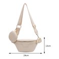 thumbnail image 4 of Bolsa De Pecho Bolso de pecho con patrón de cocodrilo, bolso de hombro informal con monedero redondo pequeño (blanco) Likrtyny Para Estrenar, 4 of 9