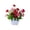 Red, variant on Hometravel Indoor Plastic Artificial Flowers, Simulated Green Plants Small Potted Home Decor, Faux Floral Arrangement for Desktop Shelf Fence Table Centerpiece