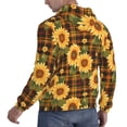 thumbnail image 6 of Sikiie Yellow Black Plaid Sunflower Men's Hoodie, Essentials Hoodie, Sweatshirt, Pullover Hooded Sweatshirt for Men-Small, 6 of 7