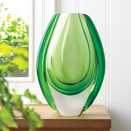 Emerald Art Glass zingz & thingz emerald art glass vase - walmart Emerald Art Glass zingz & thingz emerald art glass vase - walmart