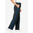 thumbnail image 2 of Woman Within Plus Size Tall Cotton French Terry Straight-Leg Pull-On Side-Stripe Pants, 2 of 4