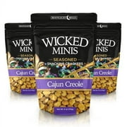 Wicked Minis Soup & Oyster Crackers - Saltine Crackers Salted Flavored Mini Puffed Soup Crackers, Savory Snacking Mix, Seasoned Croutons Salad Toppers, Crackers for Chili 6oz(Cajun Creole, Pack of