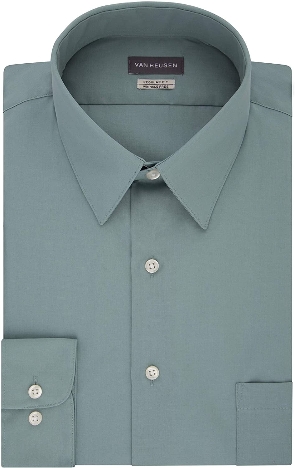 Van Heusen Men's Shirt Regular Fit Poplin Solid 