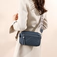 thumbnail image 4 of Bolso para Cámara Mujer Bolso Informal Bolso Compras Cuero Genuino (azul), 4 of 9