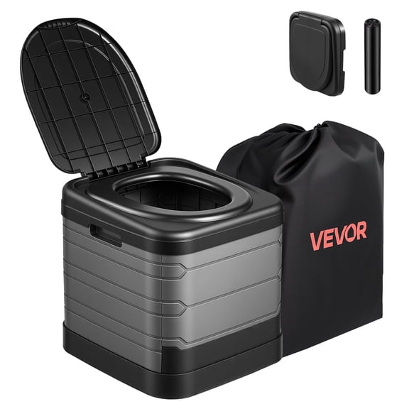 VEVOR Portable Camping Toilet, 330 lbs Load Capacity, Folding Camping Toilet for Adults,Trash Bags, Suitable for Home Use, RV Travel, Camping, Hiking, Boating, Car,Trips