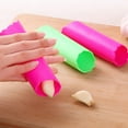 thumbnail image 2 of Grandest Birch 5Pcs Garlic Peeler Convenient Easy Use Rubber Random Color Vegetable Peeler Tube Roller for Kitchen Flexible Easy U, 2 of 7