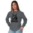thumbnail image 4 of Just Married Bride Groom Newlywed Long Sleeve TShirt Men Women Brisco Brands 2X, 4 of 6