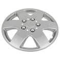 thumbnail image 4 of CCIYU 4pcs 15" Full Hub Cap Silver Rim HubCap Wheel Skin Cover Caps Covers Universal Replacement Snap On, 4 of 5