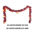 thumbnail image 2 of Valentine's Day Heart Garland Red Pink Metallic Tinsel Garland Hanging Decorations for Valentines Birthday Weeding Galentine's Day Party Indoor Outdoor Home Supplies 1Pcs 13.12 FT(Pink, 20 lights), 2 of 7