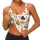thumbnail image 3 of Fotbe Thanksgiving Sujetador Deportivo Largo sin Aros para Mujer con Almohadillas y Soporte Medio, Transpirable y Absorbente, Camiseta Tipo Chaleco o Tank Top-Large, 3 of 8