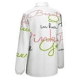 thumbnail image 5 of A Beautiful Queen in Her Pink And Green Long Sleeve Blouse Woman Streetwear Casual Shirts Summer Oversize Woman Streetwear Clothing Birthday Present, 5 of 7