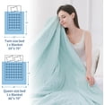 thumbnail image 7 of Size Cooling Comforter & Throw Blanket, Dual-Sided Ice Blanket for Hot Sleepers, Night Sweats , for Bed, Couch, Travel (Green, 86"x79"), 7 of 7