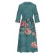 thumbnail image 3 of Vestido de Verano para Mujeres Impreso Cuello de Vuelta de Manga de Tres Cuartos, Estilo de Ocio de Moda para Ocasional, Fiesta Y Vacaciones, 3 of 5
