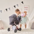 thumbnail image 2 of Teamson Kids Olivia's Little World Pin Up Classic 2-in-1 Baby Doll Stroller with Detachable Bassinet, Retractable Canopy & Nursery Bag, Black, 2 of 16