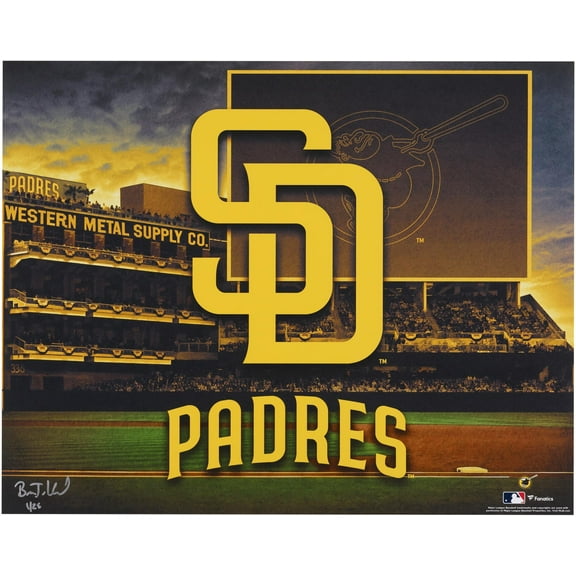 San Diego Padres 16" x 20" Photo Print - Art and Signed by Brian Konnick - Limited Edition of 25 - Fanatics Authentic Certified