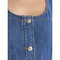 thumbnail image 3 of Free Assembly Women's Sleeveless Paneled Chambray Mini Dress, Sizes XS-XXL, 3 of 4