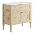 thumbnail image 3 of Elysian 36" Wood Bathroom Vanity in White Burl, 3 of 17