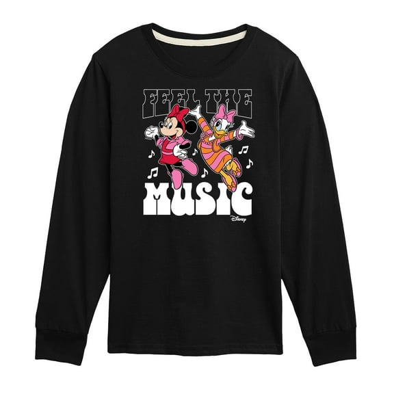 Disney - Mickey & Friends - Daisy Dances with Minnie - Feel the Music - Toddler And Youth Long Sleeve Graphic T-Shirt