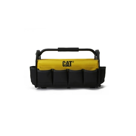 Caterpillar  17-inch Open  Tote  Tool Storage Bag, 600D Polyester, Portable, 1 pack，CAT Tool Bag