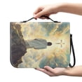 thumbnail image 2 of Kuiaobaty Jesus Cross Print Faux Leather Bible Cover for Men Women Waterproof Christian Bible Case with Handle and Wristlet Strap, Multifunctional Carrying Book Case Handbag, L, 2 of 7
