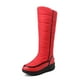 thumbnail image 4 of Zapatos para mujer, grandes, otoño/invierno, de algodón, suela gruesa, colores a juego, botas altas para nieve, botas para correr, botas vaqueras., 4 of 8