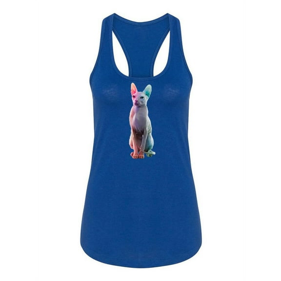 Sitting Sphynx Cat Racerback Tank Women -SPIdeals Designs, Female x-Large