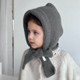 thumbnail image 2 of LIJCC Kid’s Balaclava Knit Hooded Accessory – Soft Fabric for Delicate Skin, Adjustable Tie Closure, Neutral Tone for Outfit Matching, Warm for Cool Days, 2 of 5