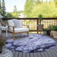 thumbnail image 6 of Addison Rugs Chantille Indoor/Outdoor Transitional Circles Purple Washable Round Rug, 8' x 8', 6 of 6