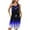 Blue, variant on Fazvaoo Sleeveless Nightgowns for Women Pleated Front Pockets Nightdress Print Sleepwear(Blue,Size S-XXL)