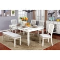 thumbnail image 2 of Bowery Hill 18.5" Transitional Wood Dining Side Chair in White (Set of 2), 2 of 5