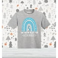 thumbnail image 2 of Shop4Ever We Wear Blue for Autism Awareness Rainbow Toddler's Cotton T-Shirt 5T/6T Heather Grey, 2 of 6