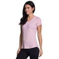 thumbnail image 3 of RBX Active Women's Athletic Striated V-Neck Super Soft T-Shirt, 3 of 4