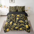 thumbnail image 2 of jejeloiu Boho Leaf 7pcs Bedding Comforter Set,Modern Minimalist Artwork Queen Bedding Sets For Adult Reversible, 2 of 8