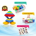 thumbnail image 2 of Play Build Slyder Set: 60 Pieces 3D Pyramid Building Blocks, Geometric Stacking Toys for Kids Ages 4+ - Creative Early Childhood STEM Educational Toys for Preschool Boys and Girls, 2 of 9