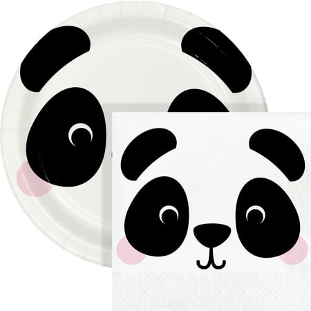 Panda Party Paper Dessert Kit for 24 Guests