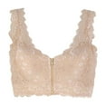thumbnail image 1 of Women's Comfortable And Sexy Large Lace Lace Strap With Strap Deep V Front Zipper Bra, 1 of 5