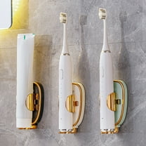 Huayishang Toothbrush Holders Clearance, Electric Toothbrush Holder Wall Mounted Shelving Bathroom Holder Bathroom Accessories Gold
