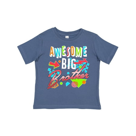 

Inktastic Awesome Big Brother- 80s Retro Style Gift Toddler Boy Girl T-Shirt