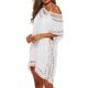 thumbnail image 5 of Vestido de playa con encaje, crochet hueco, cubierta para mujer, traje de baño, traje de baño, blanco Advancent AP002503-02, 5 of 6