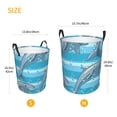 thumbnail image 3 of Fotbe Dolphin Cesto de Ropa con Asas, Cesto Impermeable de Gran Capacidad, Bolsa de Lavado para Dormitorio, Cesto de Ropa con Ruedas y Asas-Medium, 3 of 6