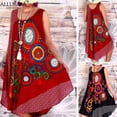 thumbnail image 5 of Allukasa Dress Sleeveless Summer Floral Printed Women Fashion Boho Dresses Femme Casual Loose Beach Dress Robe De Dames New, 5 of 5