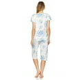 thumbnail image 3 of 812C Womens Capri Set Sleepwear Pajamas Woman Sleep Nightshirt Blue L, 3 of 4