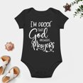 thumbnail image 4 of I’m Proof That God Answers Prayers - Baby Clothes - Funny Newborn Bodysuit Outfits for Boys And Girls Black-style 18months, 4 of 7