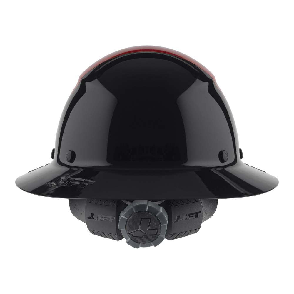 Lift Safety Dax Fifty/50 Full Brim Hard Hat Red Fiber Resin