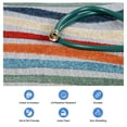 thumbnail image 2 of BNM Wave Coastal Striped Indoor Outdoor Area Rug, 4' x 6', Multicolor, 2 of 8