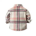thumbnail image 4 of Elabch Toddler Kids Boys Girls Plaid Flannel Shirt Jacket Long Sleeve Lapel Button Down Pocketed Shirts Regular Fit Casual Fall Winter Coat, Sizes 2-8Y, 4 of 9