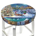 thumbnail image 3 of Daiia Christmas Tree Stool Covers Round,Round Bar Stool Covers Waterproof Bar Chair Covers Washable Stool Cushion Slipcover for 12-14 Inch Chair-13 inch, 3 of 7